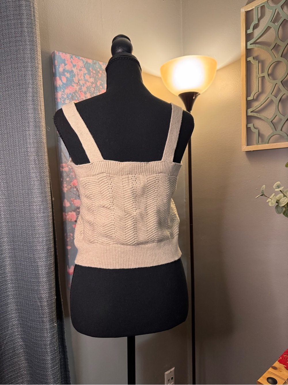 Joie Neutral Beige Pointelle Knit Tank - Picture 4 of 5